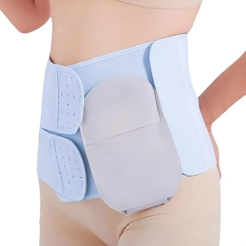 Ceinture De Soutien pour Stomie, Ceinture De Stomie Unisexe, Soins Post-Opératoires pour Colostomie, Ouverture Réglable (6-9 Cm), Renforce les Poches de Stomie(Medium)
