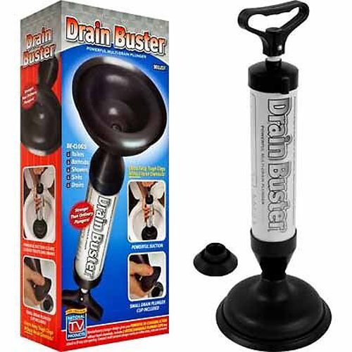 NEW POWERFUL MULTI DRAIN BUSTER PLUNGER TOILET SINK CLOG SUCKER REMOVER