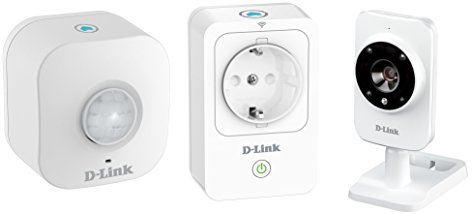 D-Link DCH-100KT Sistema di Sicurezza Domestico, Wi-Fi, HD, Bianco