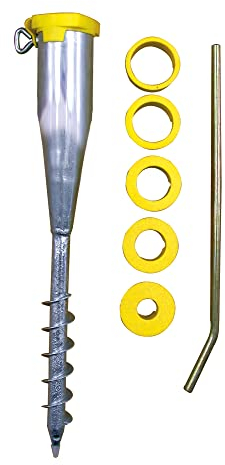 Alberts 610647 Einschraub-Bodenhülse für Rohre | für alle Standrohre von Ø25 bis 65 mm geeignet | feuerverzinkt | Länge 560 mm