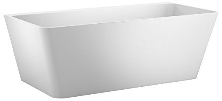 Milon Freestanding Bath | Double Skinned Acrylic Bathtub | Back to Wall Design | Double Ended | 1680 x 800
