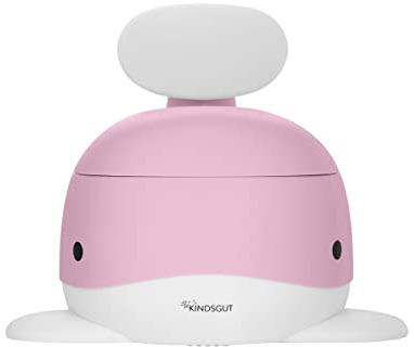 Kindsgut Kinder-Töpfchen, Babytopf WC/Klo, kinderfreundliches Wal-Design und dezente Farben, Toiletten-Training, zartrosa