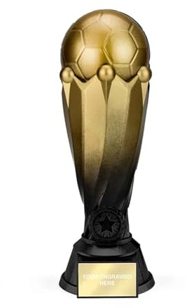 Personalised Engraved Football Trophy Antique Gold Great Player Team Award