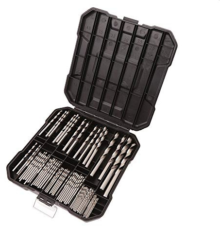 KATSU - Juego de 99 brocas helicoidales HSS 4341/M2 de acero de alta velocidad de 1,5 mm a 10 mm para taladrar acero inoxidable, hierro, aluminio, cobre, madera, plástico, con caja de almacenamiento