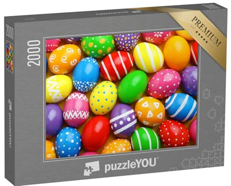 puzzleYOU: Puzzle 2000 Teile „Wunderschöne Bunte Ostereier“ – aus der Puzzle-Kollektion Festtage