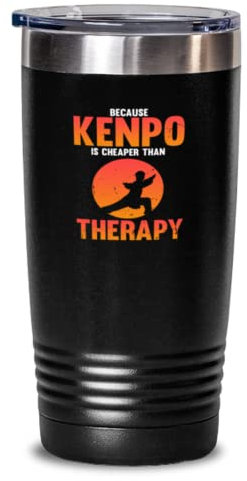 Vaso de acero inoxidable aislado de 20 onzas, divertido Kenpo es más barato que Theraphy Karate