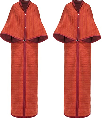 Erwin Müller Wohndecke/Wohnmantel Rimini 2er-Pack Baumwollmischung Terra Größe 150x200 cm