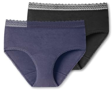 Schiesser Damen 2 Pack Menstruationswäsche/Periodenslip Komfortschnitt auslaufsicher - Secret Care