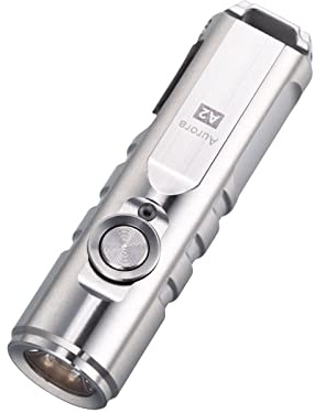 RovyVon A2 G4 LED-Taschenlampe Edelstahl, 650 Lumen, Schlüsselanhänger Taschenlampe wiederaufladbar, IP66 wasserdicht (Silber)