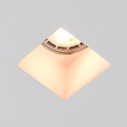 LEDKIA Aro Downlight Integración Escayola/Pladur Cuadrado para Bombilla LED | CasquilloGU10,GU5.3