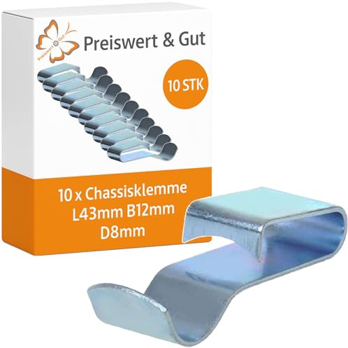 Preiswert&Gut 10 x Kabelschelle & Kabelhalter – 43x12 mm Chassisklemme für Kabel bis 8 mm – robuste Klemmschellen für PKW, LKW, Caravan, Werkstatt und Outdoor-Einsatz
