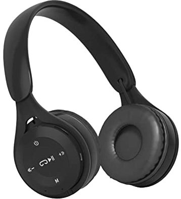 Fiauli Y08 - Auriculares para juegos, estéreo HiFi inalámbrico Bluetooth con micrófono, compatible con Bluetooth 5.0 manos libres para llamadas sobre la oreja para deportes en casa, color negro