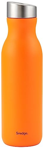 Smidge Reusable Water Bottle 500ml Citrus – Insulated Stainless Steel Flask for Hot & Cold Drinks, Leakproof & BPA-Free, No Metallic Taste