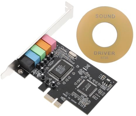 Gatuida 3pcs Pcie Sound Card Internal Audio Adapter Bracket Digital Interfaces for Gaming Home Theater