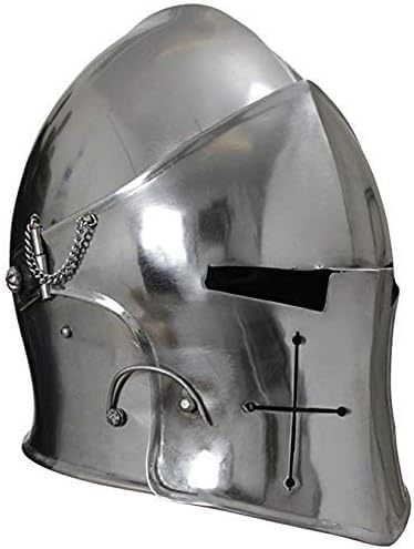 Riyex Barbuta Helm Tempelritter Kreuzritter Rüstung Helm (Stahl)