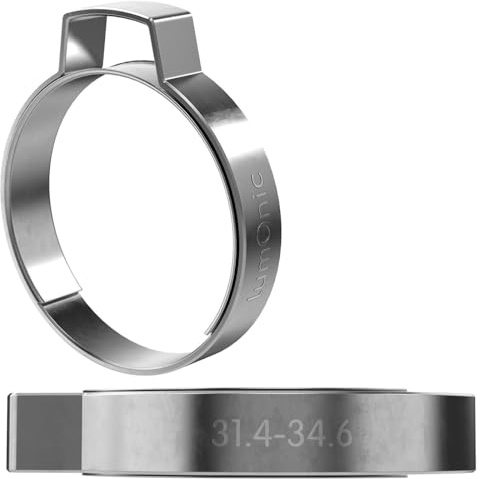 Lumonic I 2x 1-Ohr-Schelle 31,4-34,6mm I V2A Edelstahl I Einohrschelle I Schlauchschelle I für Druckluft, Rohrsysteme, Garten, KFZ