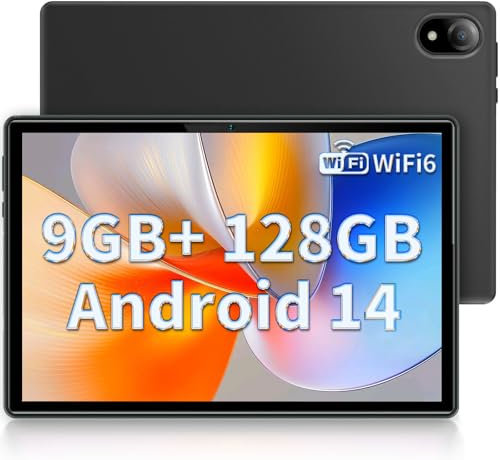 DOOGEE U10 2025 Newest Android 10 Tablet 9GB RAM+128GB ROM 1TB TF, Bluetooth 5.0 WIFI 6 Tablet, Android Tablets 1280x800 HD IPS Screen, OTG, Type C, 3.5mm Headphone Jack, Gray