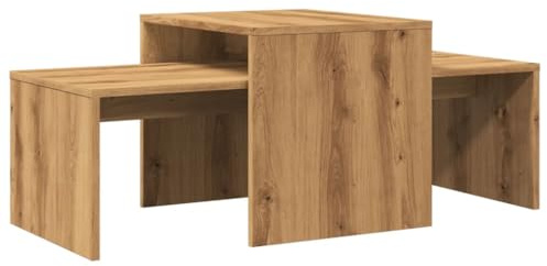 vidaXL Soffbord artisian ek 100x48x40 cm konstruerat trä
