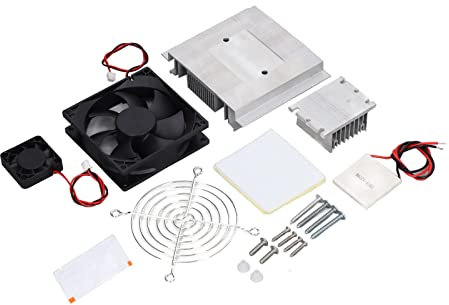 Peltier-Kühler-Set, DC 12 V, 70 W, Leistungsstarker Dual-Kühlkühler, Thermoelektrisches Peltier-Kühlsystem, Mini-Klimaanlage, Kühlschrank für Kleine Räume und Geräte