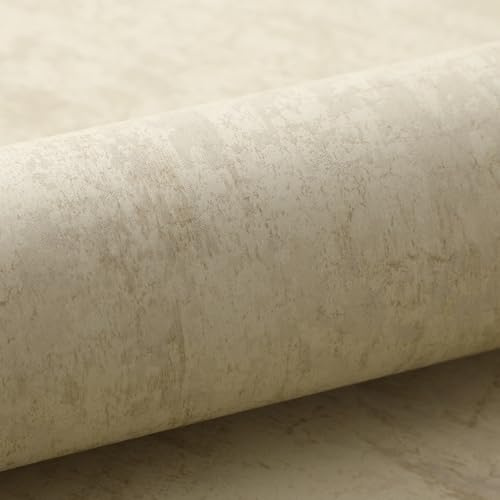 Trafagala Industrial Textured Concrete Effect Wallpaper with Cracks Cement Yellow Shabby Chic Ceiling Paper Removable Non-Woven Natural Stone Wallpaper for Bedroom Living Room Hallway Ceiling Paper