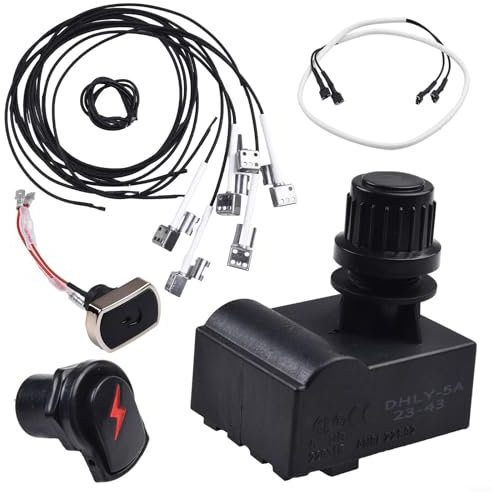 HomeVortex for Charbroil BBQ Grill Ignition Module Replacement 2-5 Outlet Electronic Ignitor Kit Compatible with 463644220 463241013 463672016(4 heads)