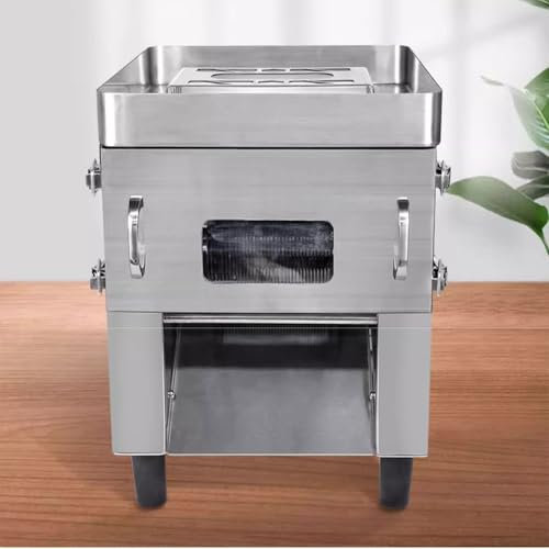 TT-YEC Trancheuse À Viande Électrique Commerciale en Acier Inoxydable, Trancheuse À Aliments, Couteau Amovible, Machine De Découpe De Viande Fraîche Cuite 850 W