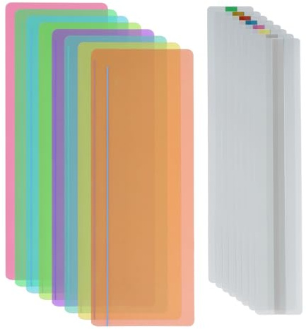 16 PcsDyslexia Overlays for Reading Dyslexia, Coloured Overlays for Dyslexia Aids, Highlight Guided Reading Strips for Teacher, Students, Beginners, Reduce Visual Stress(2 Styles)
