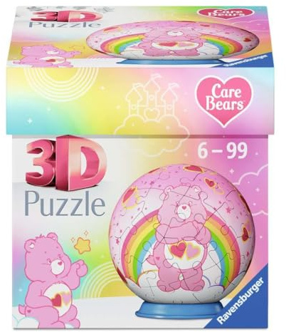 Ravensburger Care Bears Love-a-Lot Bear 3D Puzzle – 54 Pieces, Kids & Adults Fun Puzzle Toy, Durable Plastic, for Fans