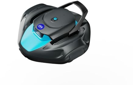 Gre - Moovo 90 Robot Limpiafondos Piscina eléctrico y Recargable para Piscinas Elevadas y Enterradas hasta 80 m², Limpieza Automática Fondo Plano, Inalámbrico, Autonomía 90min, Depósito 2 L