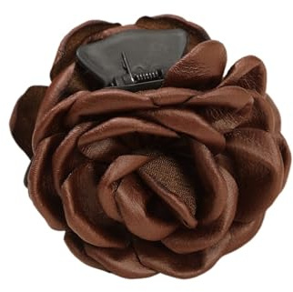 4 Stück gemischte Retro-Haarklammern aus braunem Stoff mit Rosenknospen, florale Haarspangen, Haarklammern, Haarnadeln for Mädchen und Frauen Für Karneval Party Hochzeit
