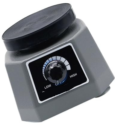 Plaque vibrante dentaire, table vibrante, vibrateur dentaire rond de petite taille (4 pouces), oscillateur en plâtre(Grey-100W-110V)