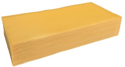 Buhdjfnke 30 Stück Mittelwände für Bienenstöcke, Tiefe Mittelwände Aus Bienenwachs für Bienenrahmen, Imkereiwerkzeuge, 41,5 X 19,5 cm
