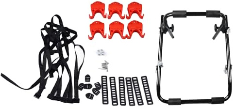 Car Bike Carrier Iron Strong Bearing Car Tail Bike Rack, Heavy Duty Bike Tow Mount for SUV MPV Hatchback, Durable Rear Trunk Hanger for Camping Travel