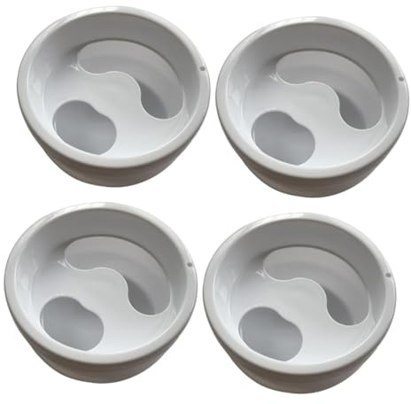 TEHAUX Set de 4 Cuencos para Remojar Manos en Plástico Abs para Manicura Profesional y Cuidado de Uñas en Salón o Uso Doméstico Color Aleatorio