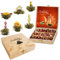 Creano Coffret Cadeau Fleurs de Thé dans une Boîte à Thé en Bois | 12 Thés Fleuris dans 6 Sortes de Thé blanc