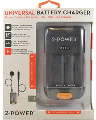 2-Power Universal Camera Battery Charger-Retail