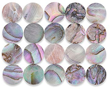 Inlay Dots Markers, Fretboard 6mm Inlay Dots Marcadores para Guitarra Ukulele Bass Mandolin Banjo Decoración(20Pcs)