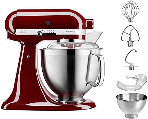 Kitchenaid 5KSM185PSECM - Robot da cucina, 4,8 l, rosso Crimson