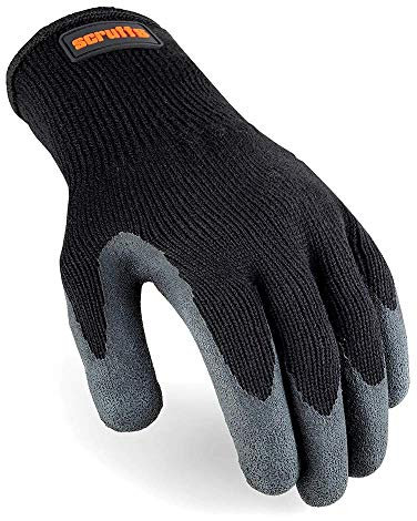 Scruffs T50997 - Guanto Protettivo Antivibrazione con Rivestimento in Lattice, Colore: Nero