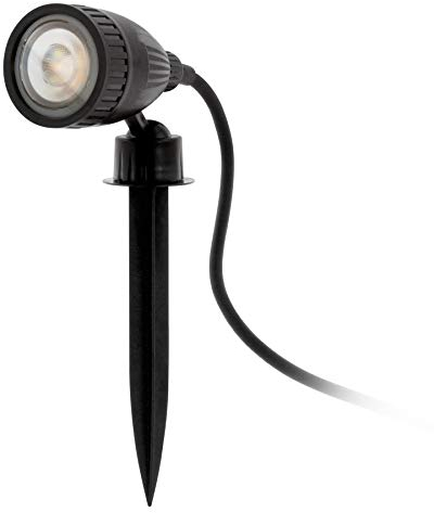 EGLO connect Erdspießstrahler Nema 1-C, Smart Home Außenleuchte, Bodenspießlampe aus Kunststoff, Farbe: Schwarz, Fassung: GU10, dimmbar, Weißtöne und Farben einstellbar, IP44