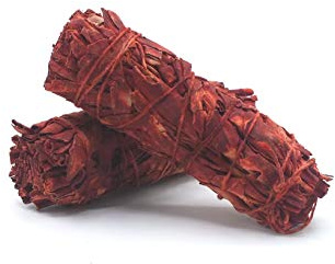 Chill French | x2 Weißer Salbei Drachenblut aus Kalifornien | 30/35gr Salvia Apiana räucherstäbchen | 100% natürlich, ohne Pestizide räuchern Set | roter Salbei stäbchen - L.13 x l.3 cm