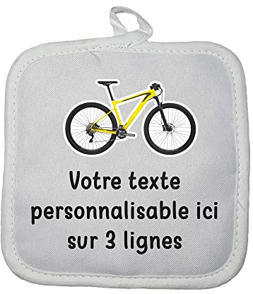 Mygoodprice Manique Gant de Cuisine Pictogramme VTT avec Texte Personnalisable