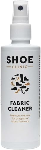 Shoe Clinic Limpiador de telas Úselo en botas, zapatillas y más para hombres y mujeres | Eliminar la suciedad y las manchas en el calzado de tela y lona | 125 ml