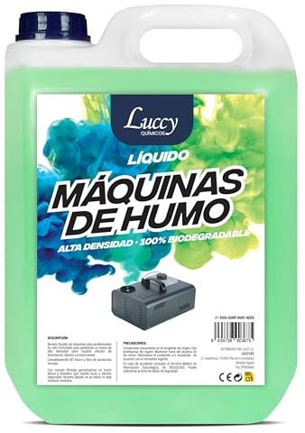 Líquido Máquina de Humo Natural 5 Litros | Nueva Fórmula Mejorada Niebla Más Densa y Duradera | Líquido Maquina Humo para Fiestas, Eventos y Discoteca