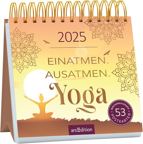Postkartenkalender Einatmen. Austamen. Yoga. 2025: Wochenkalender 2025, 53 Postkarten für achtsame und bewusste Momente