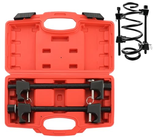 NYXOVA Macpherson Strut Spring Compressor, 2pcs Heavy Duty Coil Spring Compressor Strut Remover Installer Tool, 21mm Socket 1/2 Drive Safe Universal Set for Struct Spacer Assembly/Shock Installation