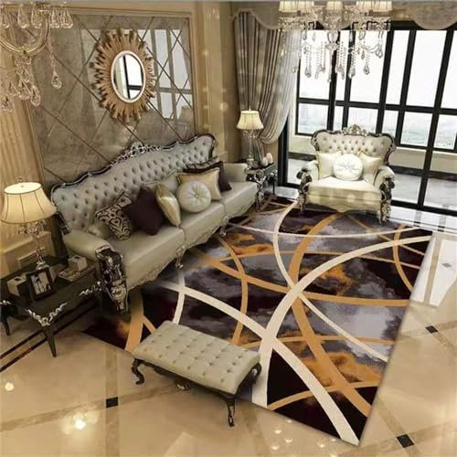 Kunsen Carpet Living Room Anti-Rutsch und minimalistisch deko Wohnung braun Flickenteppich Teppich balkon180X280CM