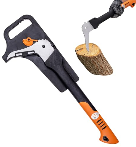 TOPWAY Handsappie 356mm Sappie, Karbonstahl, ergonomischer TPR-Griff, Forstwerkzeug zum Ziehen, Anheben und Bewegen von Holzstücken, Inklusive Schutzhülle 331233