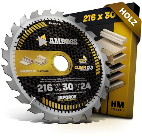 HM Kreissägeblatt 216x30 Z24 Wechselzahn für Holz - Zuschnitt. AMBOSS WERKZEUGE® Sägeblatt 216mm komp. zu Makita LS0816F. LS0815FLN Festool KS 60. SYM 70 Milwaukee MS 216 SB. Bosch. Hitachi. Metabo