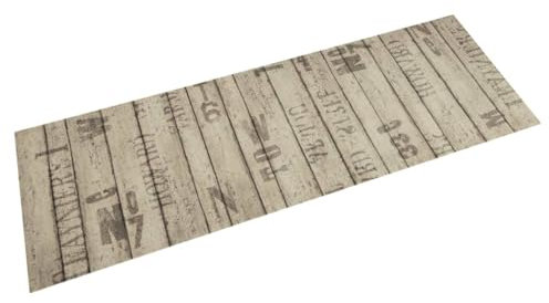 vidaXL Tapis de Cuisine Lavable Impression de Clôture, Paillasson Antidérapant, Tapis de Sol, Tapis Devant Évier, Moderne, 60x180cm Velours